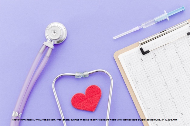 syringe-medical-report-clipboard-heart-with-stethoscope-purple-background_23-2148129638